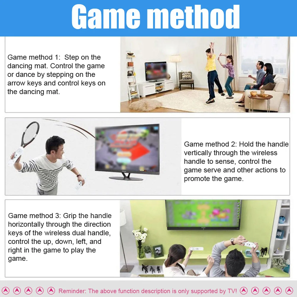 거실 어린이 장난감 러닝 담요, 3D TV 마사지 학습용 PVC 컴퓨터 선물, 더블 댄스 매트, 실내 요가 게임 HD