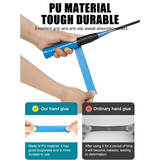 Tennis Racket Fishing Rod Anti Slip Sweat Absorbing Band Grip Handle Leather Badminton Hand Glue 4