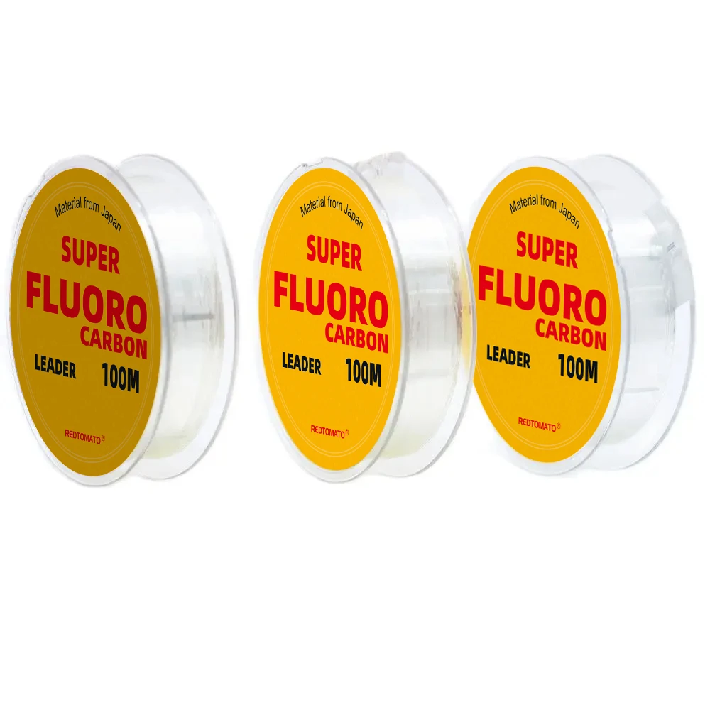 Fil de Pêche Fluorocarbon REDTOMATO Super Résistant Matériau Japonais Diamètres 0.14 à 0.70mm pour Vos Montages