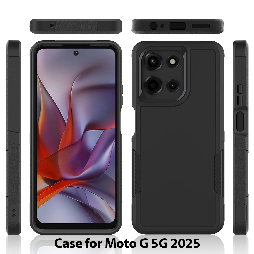 Stylish Shockproof Hybrid Armor Phone Case with 2-in-1 Protection
