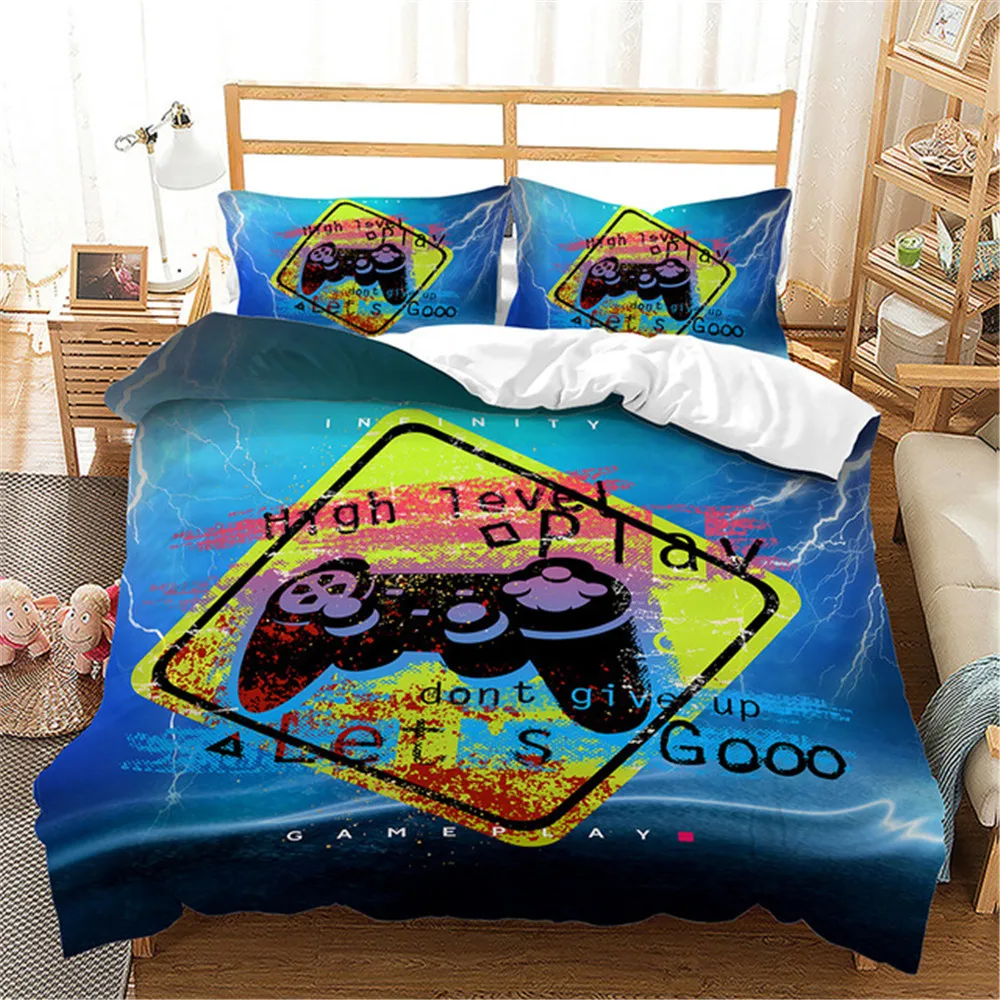 

Gamer Duvet Cover for Boys,Game Controller Quilt Cover King/Queen size,cool Gamepad Bedding Set Kids Teen,Modern Gamer Bedding