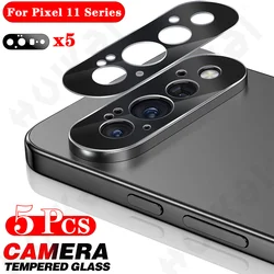 5 - Piece Full Cover Metal Camera Lens Protector Glass Set - Google Pixel 10ProXL (BlackX5)