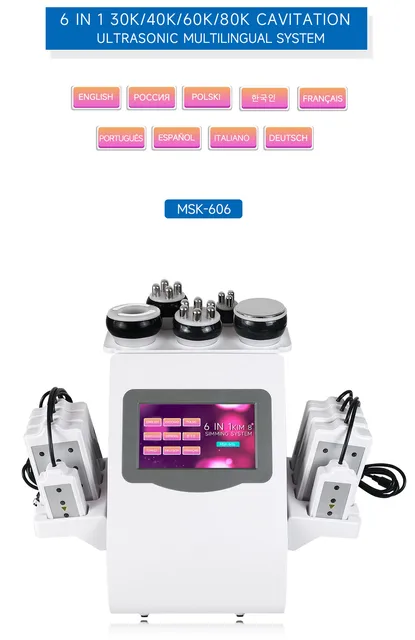 NEWGAGA 6 In 1 30K 40K 60K 80K Cavitazione Macchina Ad Ultrasuoni Vuoto KIM8 Corpo Perdita di Peso Fitness Cellulite Dispositivo di Riduzione Del Grasso 2