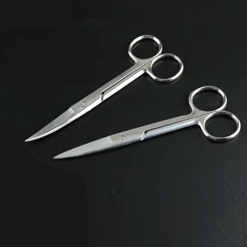 Professional 304 Stainless Steel 14CM Surgical Scissors Small Nail Tools Eyebrow Nose Hair Cut Manicure Makeup Accessories 2