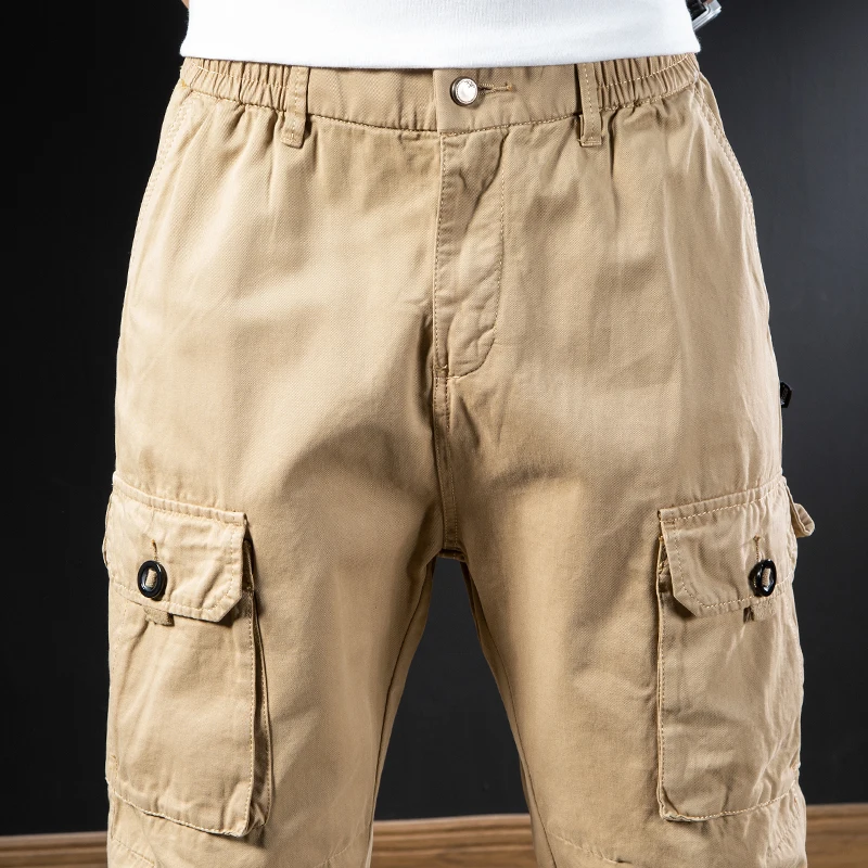 2022 Cargo Pants Mens Wear Multi Pocket Tactical Army Straight Casual Workwear Zip |