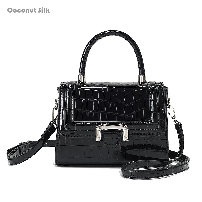 

CoCoS Texture Crocodile Pattern Small Square For Women 2024 New Trendy And Fashionable Commuter Handbag Single Shoulder