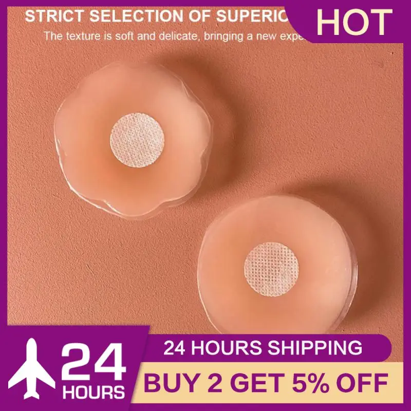 1Pair Invisible Silicone Breast Chest Reusable Nipple Cover Self