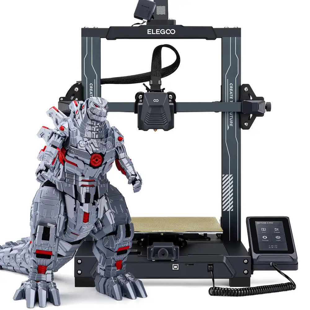 Elegoo neptune 3 pro fdm 3d printer auto leveling 4 3 inch capacitive