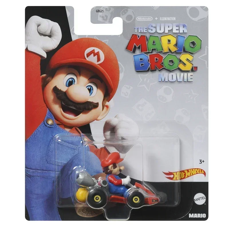 Original Hot Wheels Premium 1/64 Mario Kart Model Car Super Mario