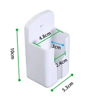 Support de télécommande de climatiseur suspendu ABS, boîte de rangement murale pour télécommande, support mural pour téléphone portable, 1 pièce 4