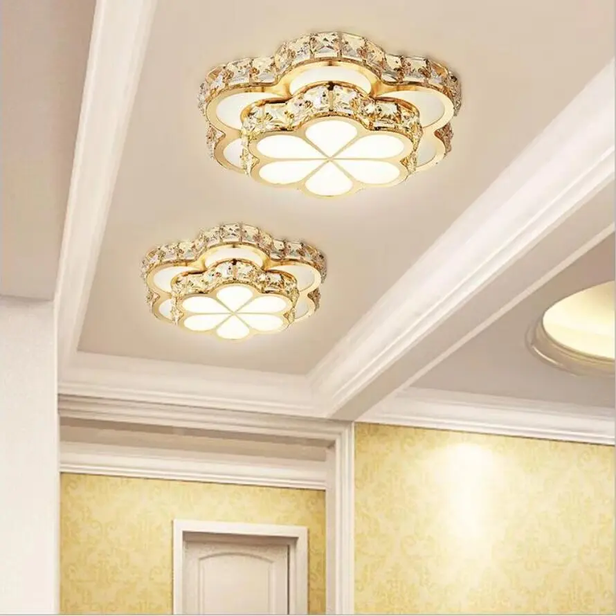 Fashion flowers LED Chandeliers led lamps new Pendant lamp Gold K9 crystal Chandelier High-power led lustre light Chandelier