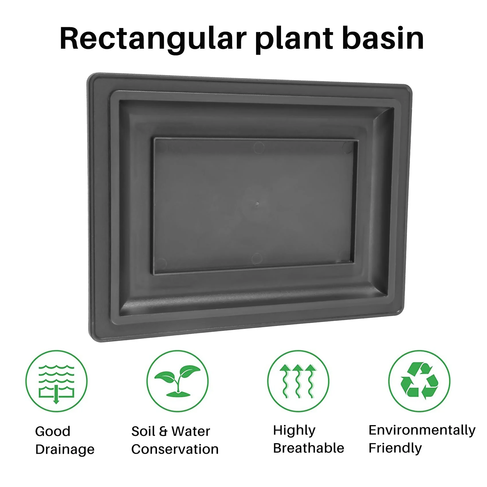 

6 Packs Bonsai Training Pots with Tray Plastic Bonsai Plants Growing Pot for Garden Yard Living Room 22.5X16.5cm