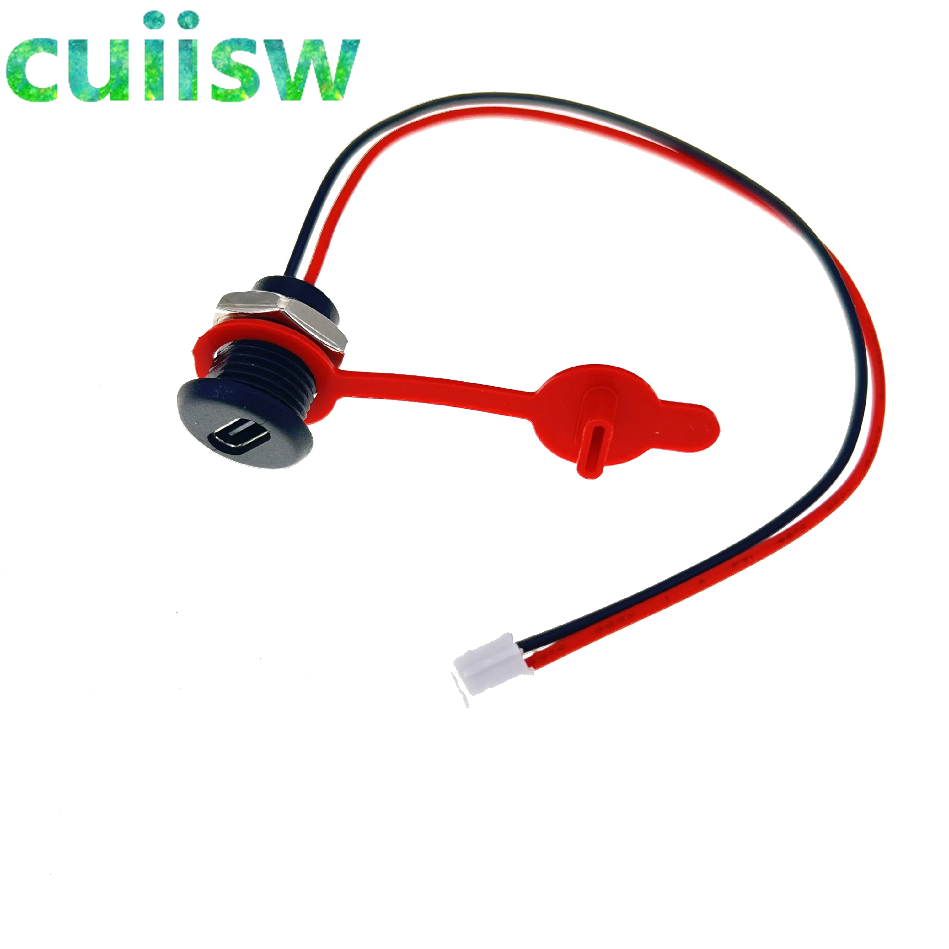 Type C Connector 1pcs USB Waterproof with PH 2.0 nut locking plate Female TPC High Current Fast Charging jack port