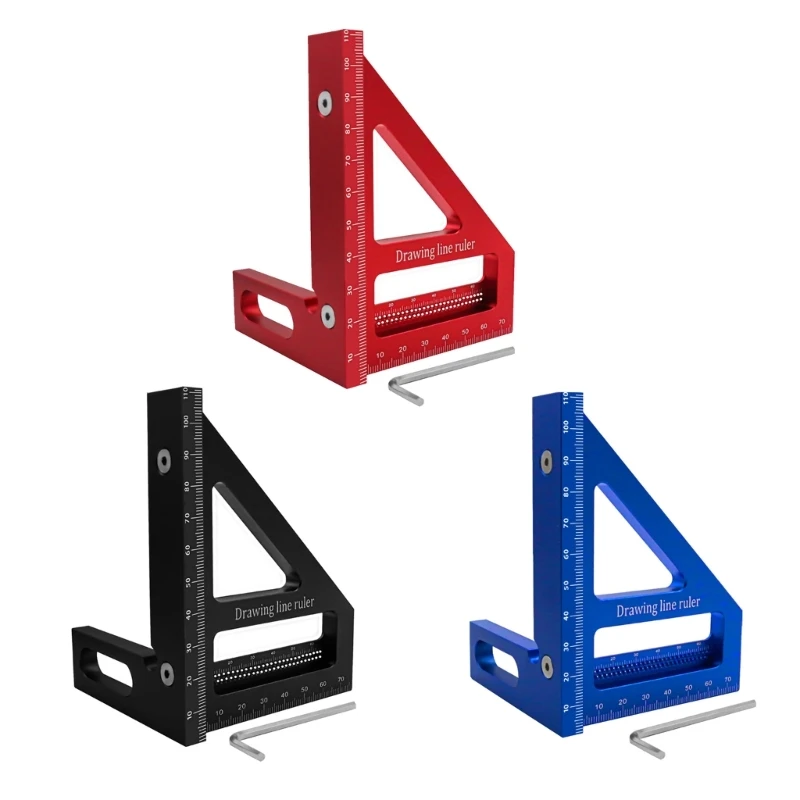 

Upgraded Saddle Layout Square Gauges 45/90 Degree Angles T Ruler Mitre Angle- Woodworking Measuring Tools for Carpenter