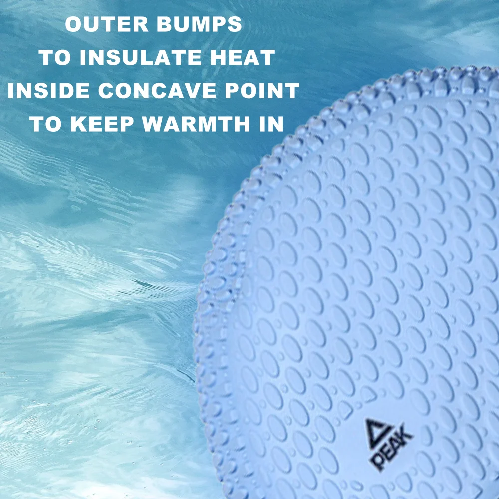 Water drop concave-convex silicone swimming cap diving with pool swimming accessories underwater sports protective cap