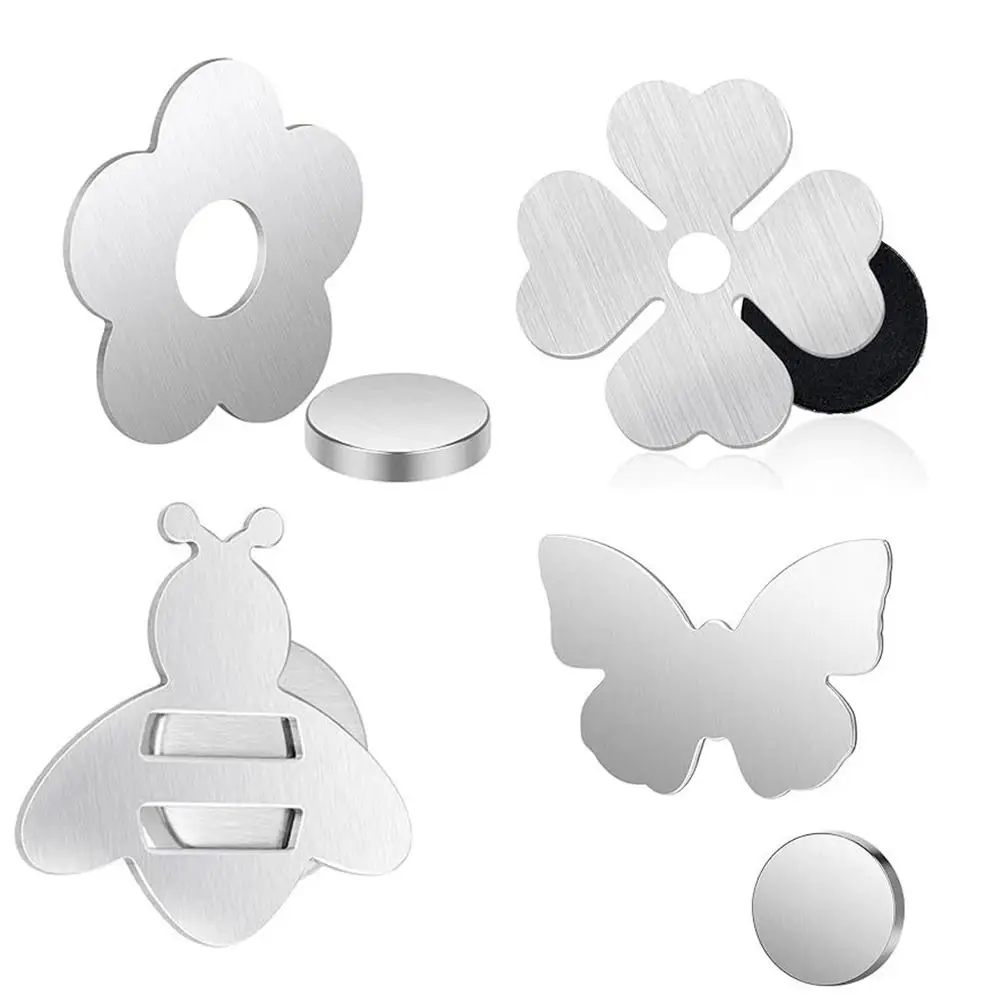 

4 шт., антискользящие прищепки для скатерти из нержавеющей стали