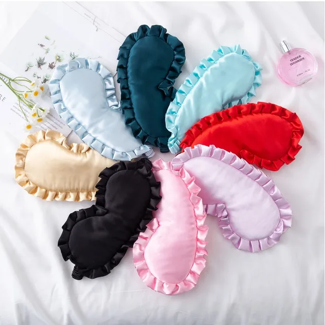 Maschera per gli occhi per dormire per donna uomo con fascia Set di coperture per maschera per dormire notturna in seta morbida alla moda da viaggio, relax, benda sugli occhi 6