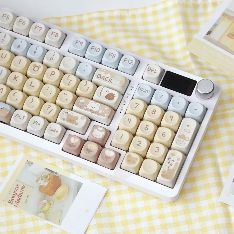 Kawaii Keys Milk Tea Bear Mao Profile Keycaps (131 Keys)