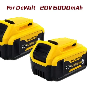 DeWalt-6.0ah 20V DCB206 배터리, 20V 6.0ah 리튬 배터리 Max DCB207 DCB205 시리즈 무선 전동 공구 호환
