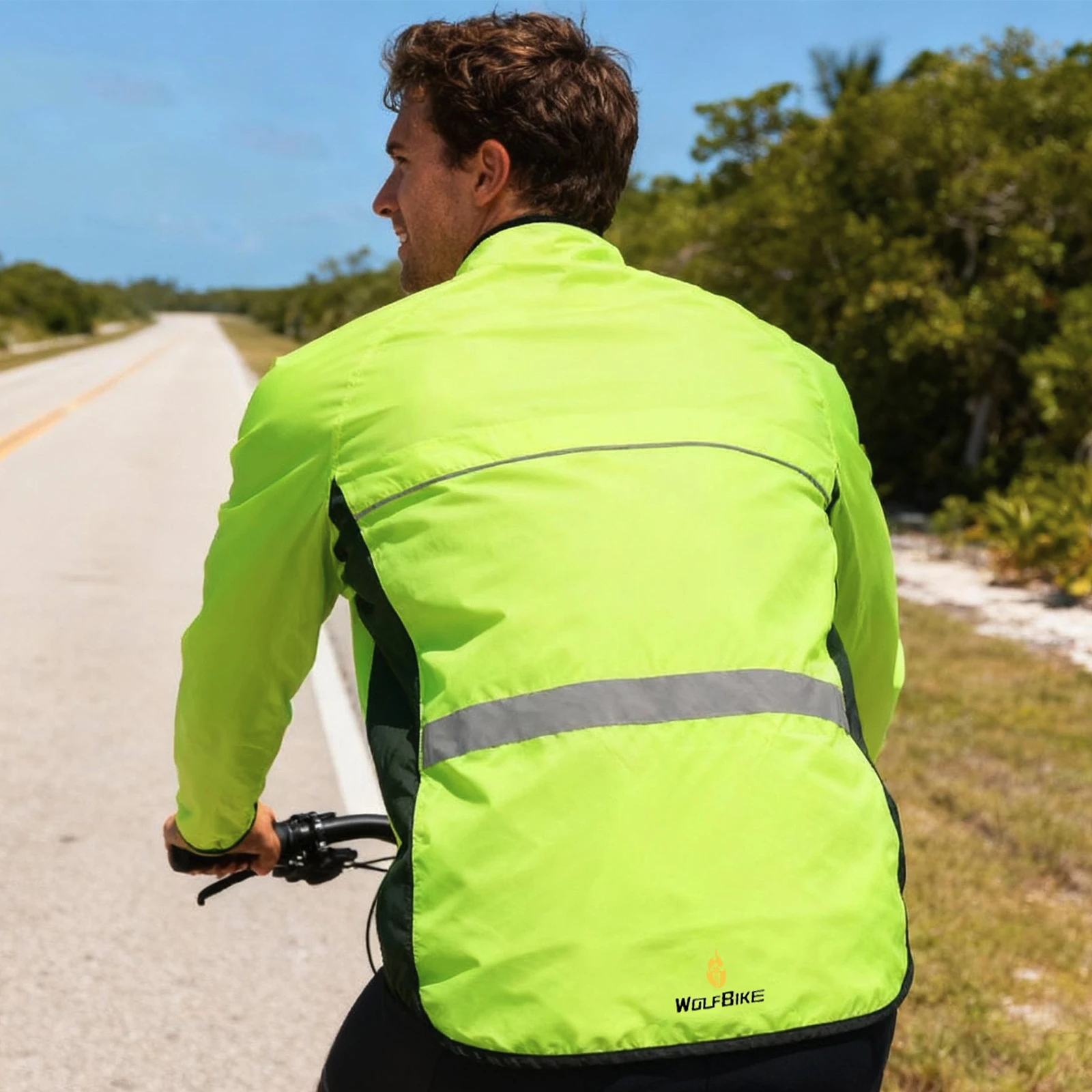 WOSAWE Cycling Windbreaker Windproof Water-repellent Breathable UV Protection Outdoor Sport Hiking Running