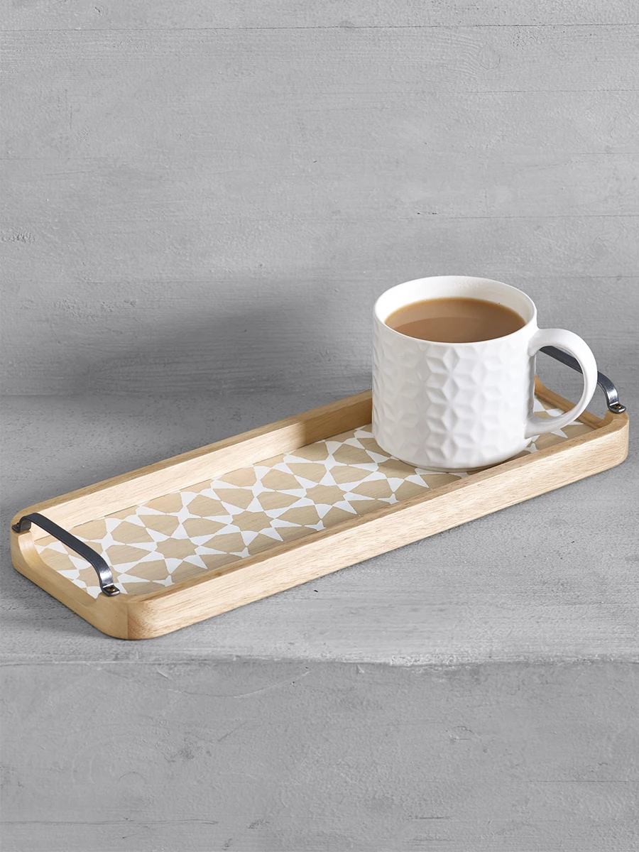 Trays for Serving Coffe Modem Tray Decoration on Table Stand Wooden Plates Rectangle Single