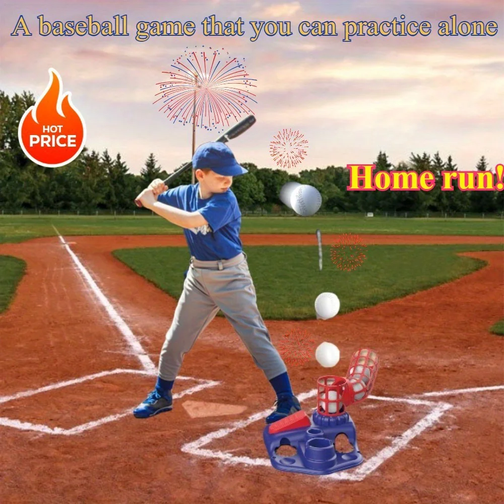 Children's Baseball Set with Foot Throwing Machine 1