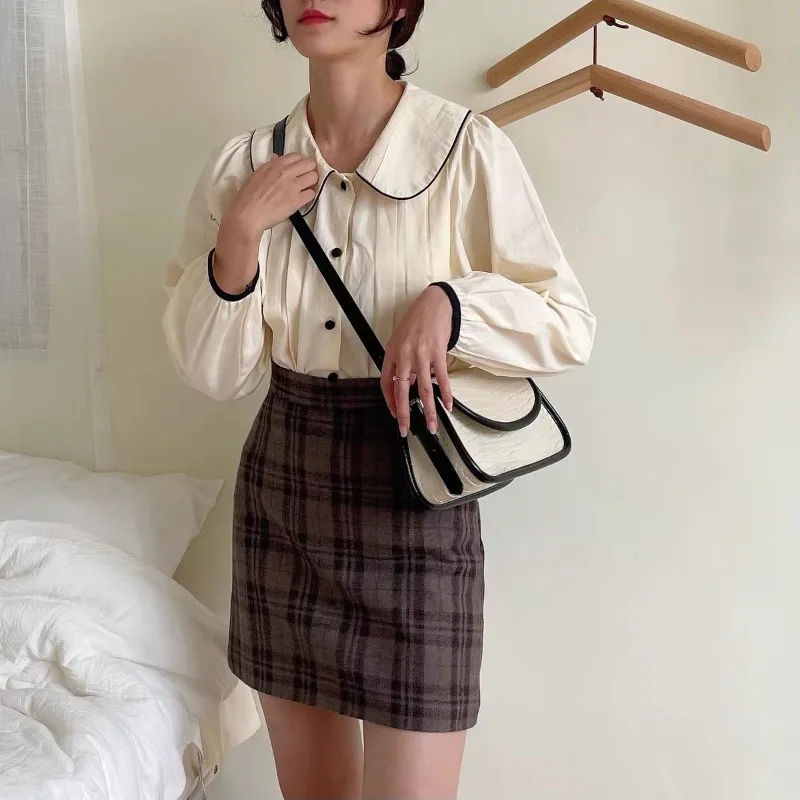 

2023 Autumn/Winter New Contrast Small Square Bag for Women's Fashion Versatile One Shoulder Oblique Straddle Bag for Women