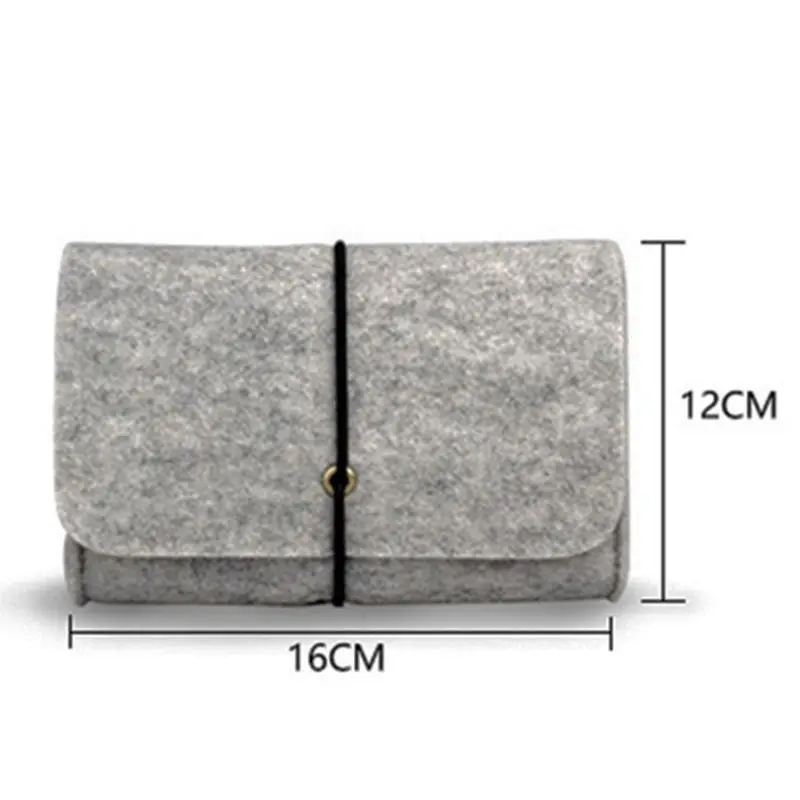 Soft Felt Protective Sleeve Portable Storage Bag Pouch for Charger thumbnail 8