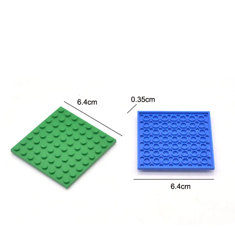 10pcs DIY 빌딩 블록 얇은 피규어 벽돌 8x8 도트 12 색 교육 크리 에이 티브 크기 어린이를위한 브랜드 장난감과 호환 가능