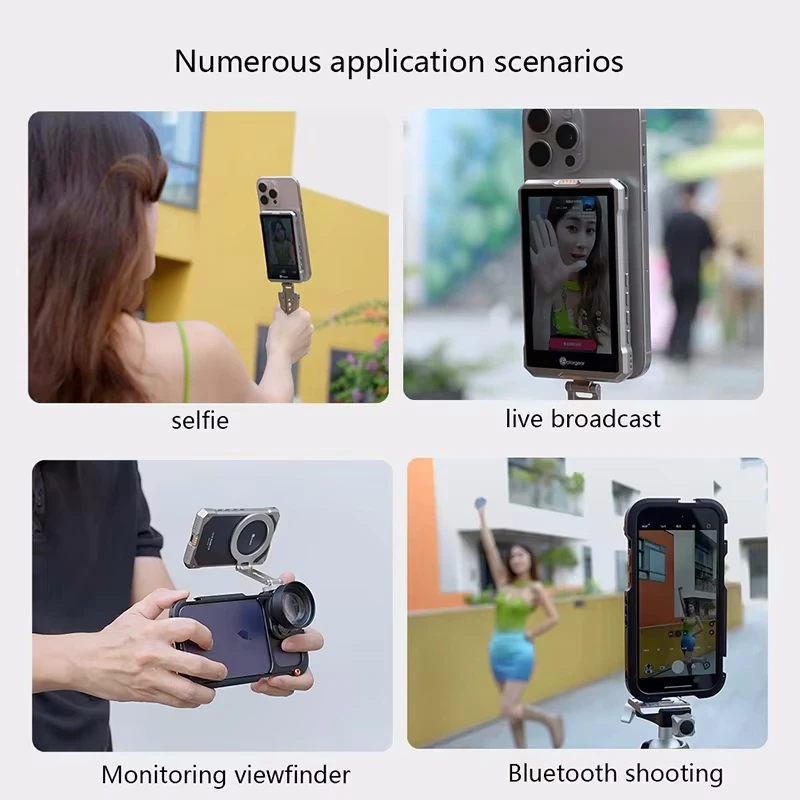 Fotorgear MS01 Magnetic Phone Selfie Monitor Screen for Smartphone Rear Camera Selfie Vlog Live Stream
