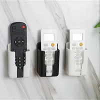 Durable plastic wall-mounted remote control bracket - TV and air conditioning remote control storage box, space-saving storage b 1