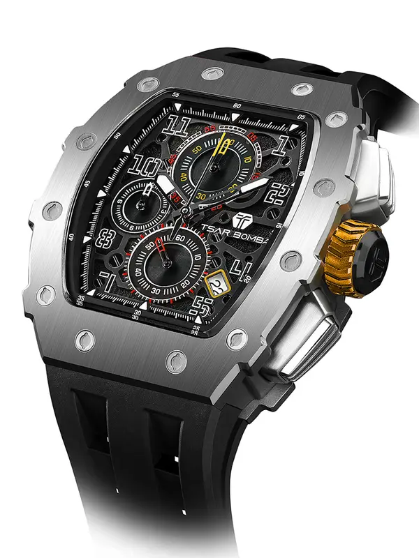 TSAR BOMBA New TB8204 Watch for Men Japan Quartz Chronograph 50M Waterproof Wristwatch Fashion Sport Clock Male Luxury Mens Gift - Image 19