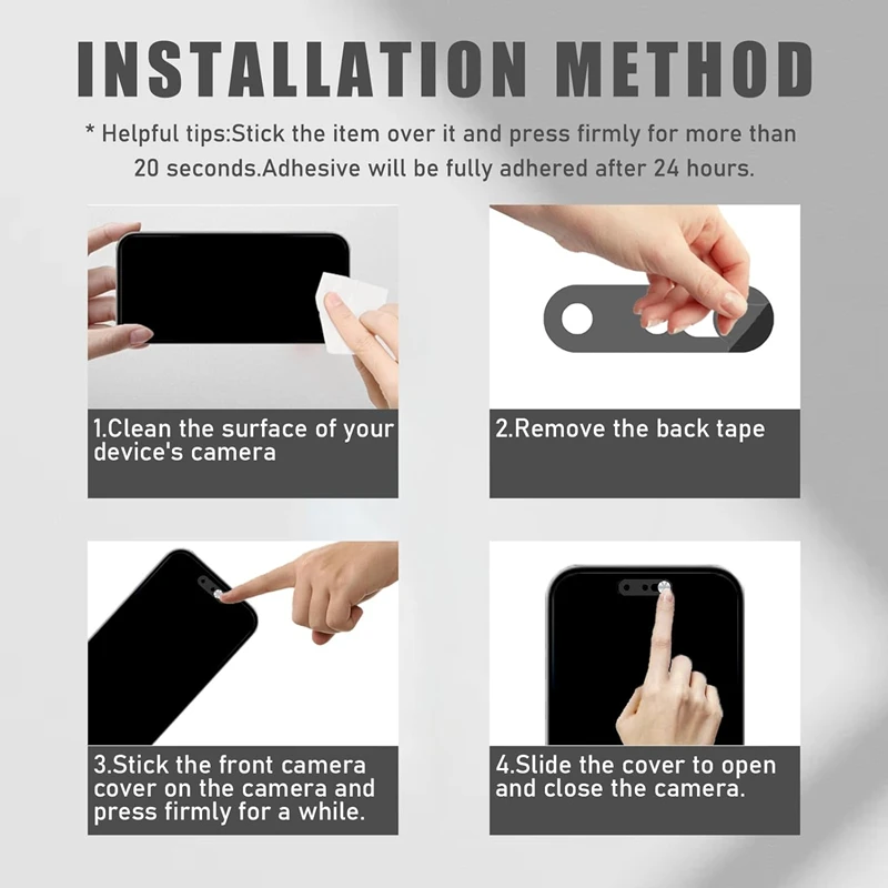 Ultra-Thin Front Camera Privacy Cover Slide Sticker
