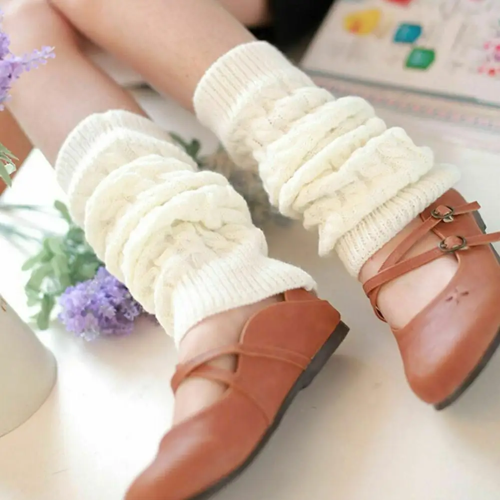 

Women Knit Winter Leg Warmers Stockings Long Socks Loose Style Lady Knee High Stockings Leggings Warm Legs Winter Crochet Socks