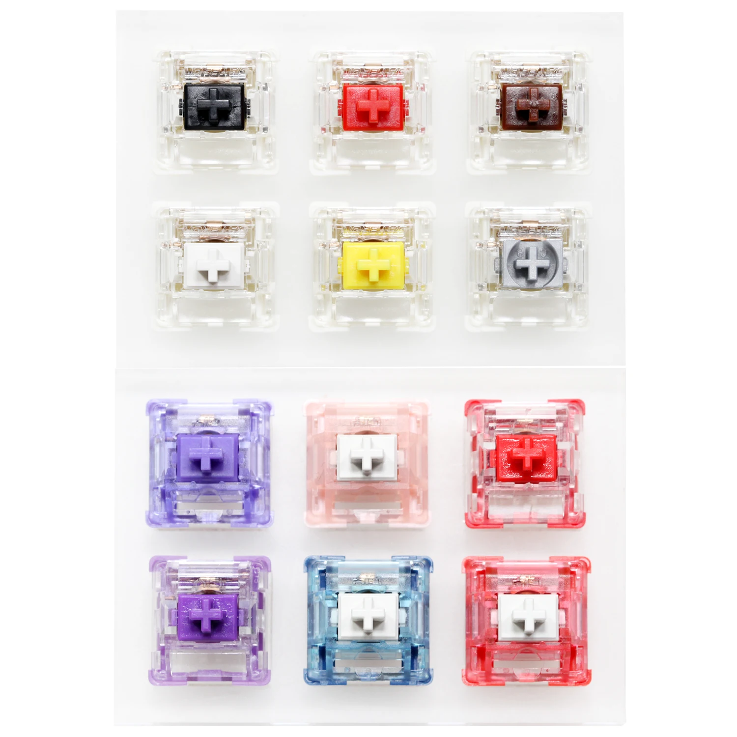 Acrílico Switch Tester Gateron Pro 3.0 Asura Sakura Evo Lotus Vermelho Roxo Naraka Preto Vermelho Marrom Branco Amarelo Prata