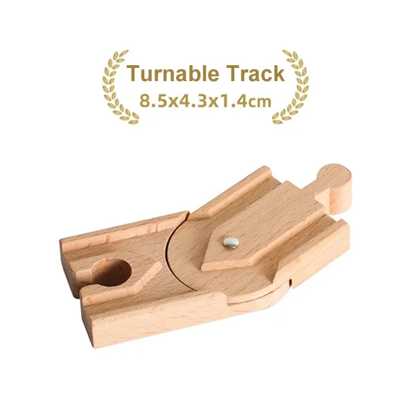 Deluxe Wooden Train Track Accessories Set for Kids - Premium Quality Railway Toys