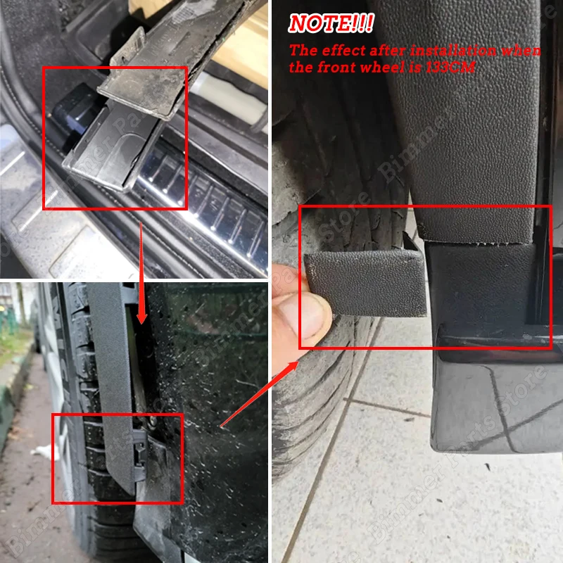 Parafanghi Paraspruzzi Per Mercedes-Benz GLC Coupé 2017-2019 - Set Anteriore E Posteriore, Con Accessori Montaggio! - Foto 5