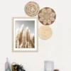 Wall Decor Set of 7 Boho Home Decorations Rattan Wall Decoration Wicker Basket Hanging Wall Baskets Decorative Plates for Wall 4