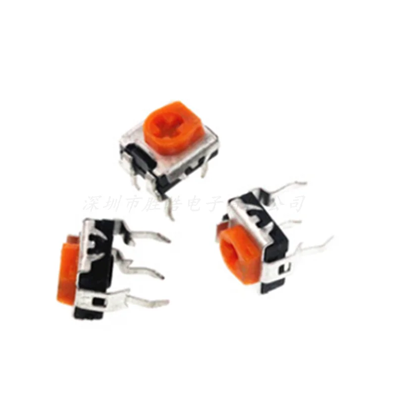 (20PCS)  NEW WH06-2C 500R / 200R /100R / 1K / 2K / 5K /20K /10K / 50K / 100K / 200K / 500K / 1M  Yellow adjustable potentiometer