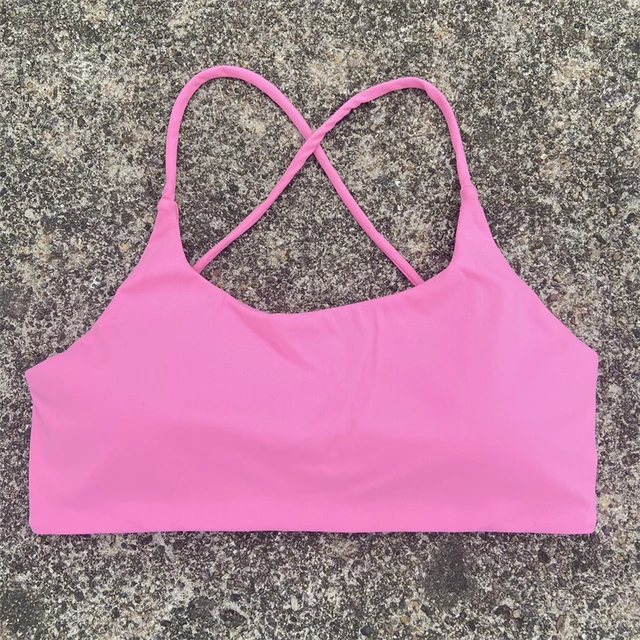 Women Sports Bra Sexy Cross Straps Back Fitness Bralette High Impact Gym Yoga Workout Crop Top Vest Push Up Running Underwear 3