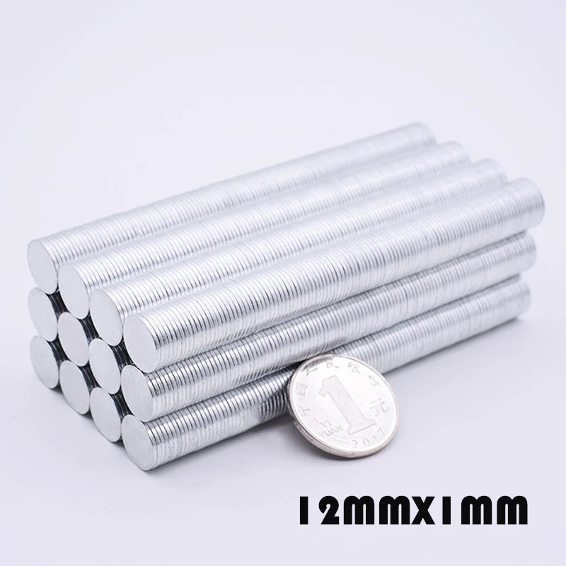 

50pcs 12x1 mm Magnet Super Strong Round Disc Rare Earth Neodymium Magnets Fridge Crafts For Acoustic Field Aimant Imán 12mmx1mm