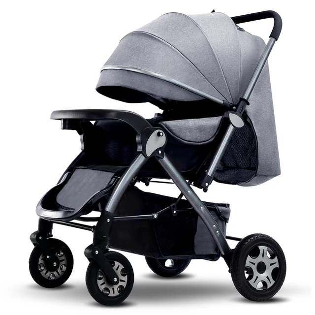 HZPXSB 3 sur 1 Poussette bébé Nouveau-né élevé Paysage de Luxe Chariots de  Luxe à Deux Voies bébé Pram léger Pliant en Cuir PU (Color : Gray 3 in 1) -  Boutique en ligne 100% fiable.