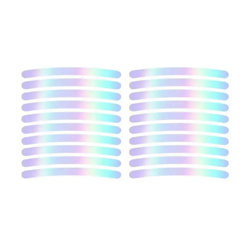 40개 자동차 휠 야광 스티커, 자전거 눈부심 방지 야간 레이저 휠 허브 충돌 방지 스티커