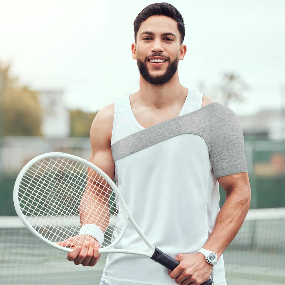 Enhanced Compression Shoulder Support Brace with Adjustable Strap