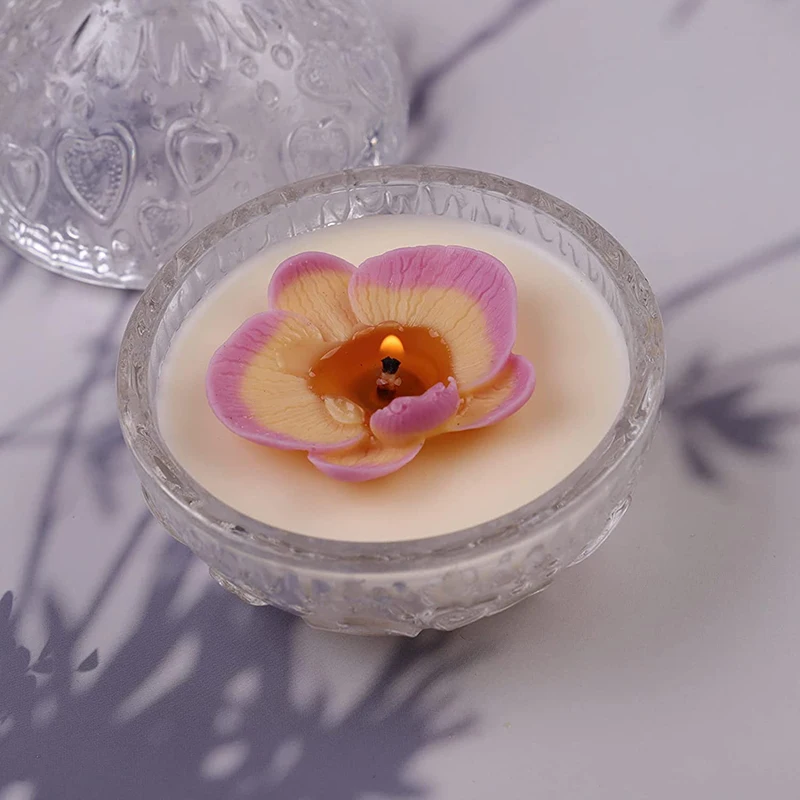 Phalaenopsis Scented Candle Silicone Mold Flower Resin Flower Candle Mold Phalaenopsis Silicone for Resin Decoration