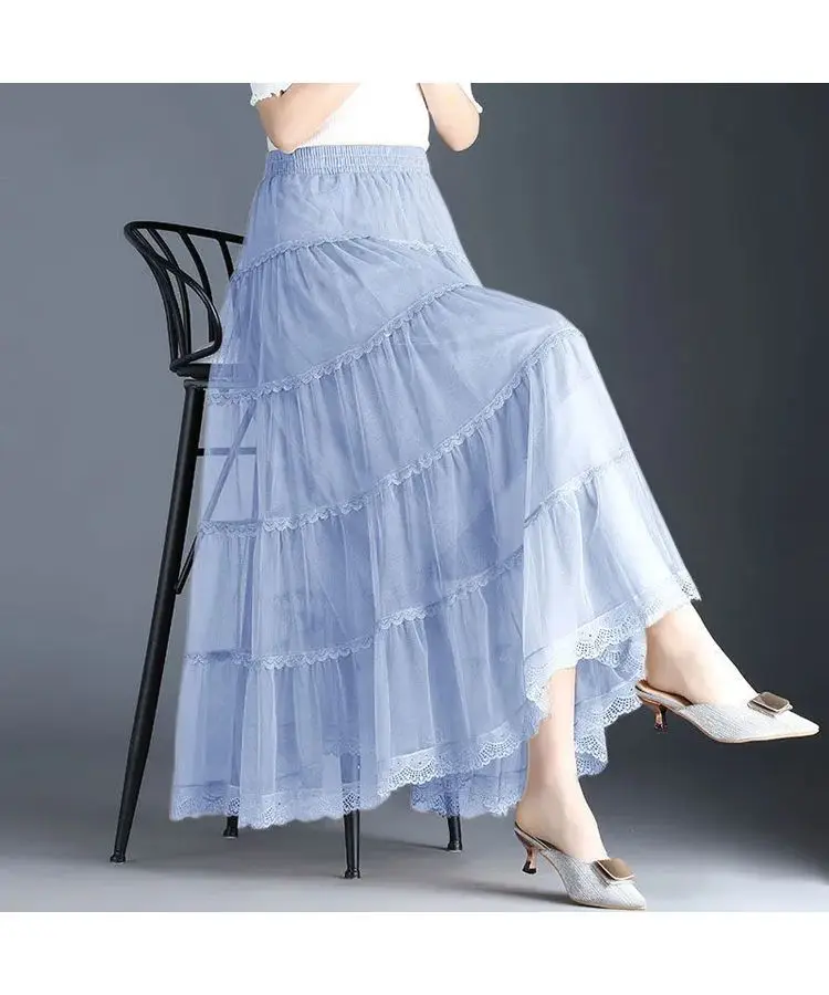 BUILDINGB-Jupe Vintage En Denim Pour Femme,Couleur Unie,Tenue