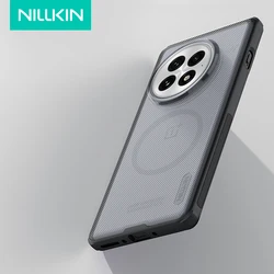 Ultra - Thin Magnetic Hard Case with Soft Edges - Nillkin Super Frosted Shield for OnePlus 13 (Mag Clear Black)