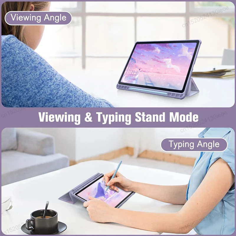 Premium Tablet Case with Pencil Holder and Tri-Fold Stand – Elegant Protective Cover
