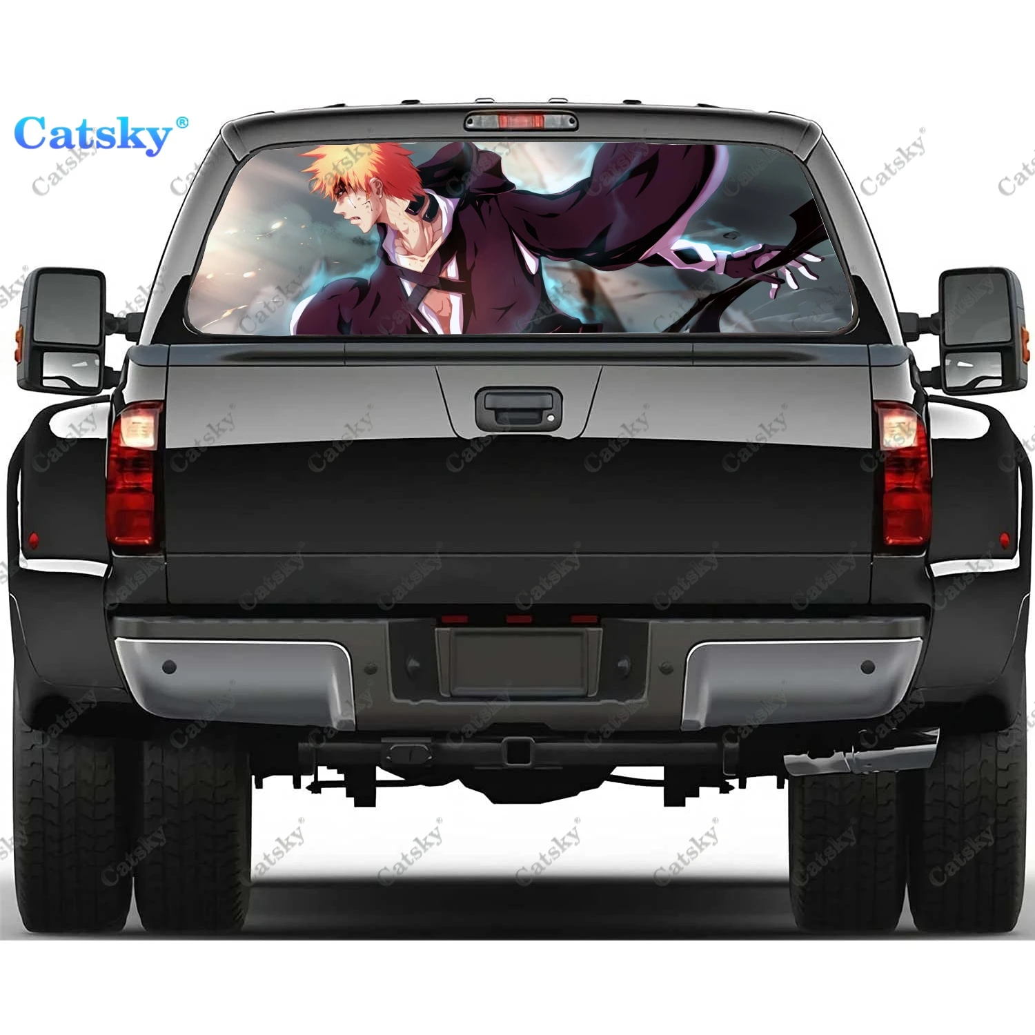 

Bleach Kurosaki Ichigo anime Window Decal Sticker Graphic PVC Decorative Truck Sticker Perforated Vinyl Universal Sticker