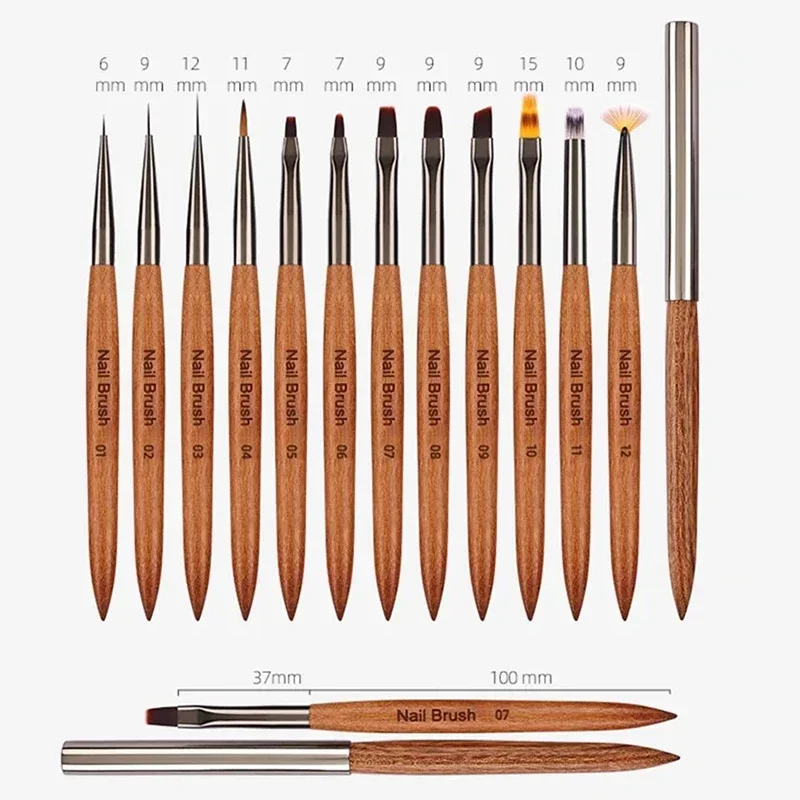 

Nail Art Brush Painted Nail Liner Brush Nail Painting Pen Gradient Flower Gel Polish Carving Engraving Pen Brushes Manicure Tool